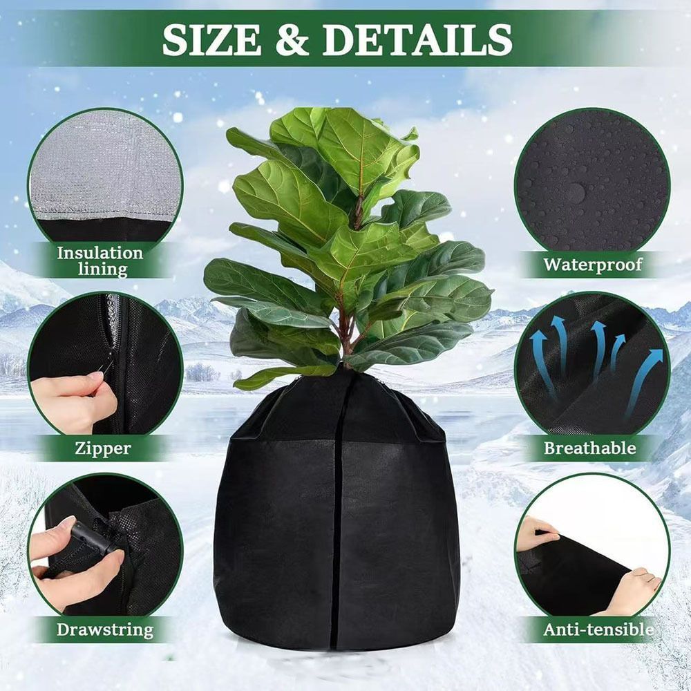 2pcs Protective Pots For Winter Plants Frost Protection Cover Protective Bag For Flower Pots