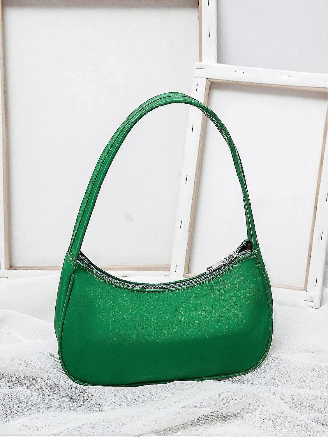 Women's Solid Shoulder Bags Minimalist Bag Mini Clutch Tote Handbags Green One Size zxin