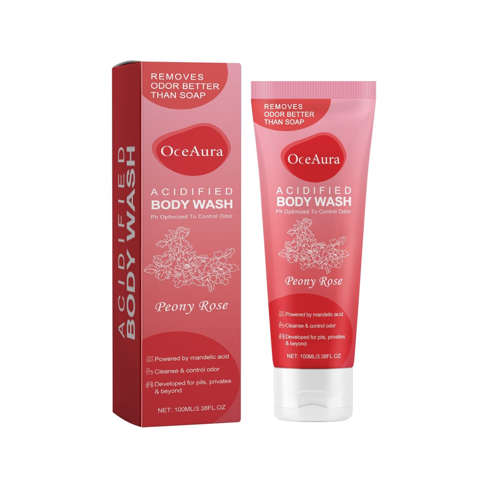 Acidified Body Wash, Deep Cleanse Skin, Moisturize, Glow, Long-lasting Fragrance ,100ml