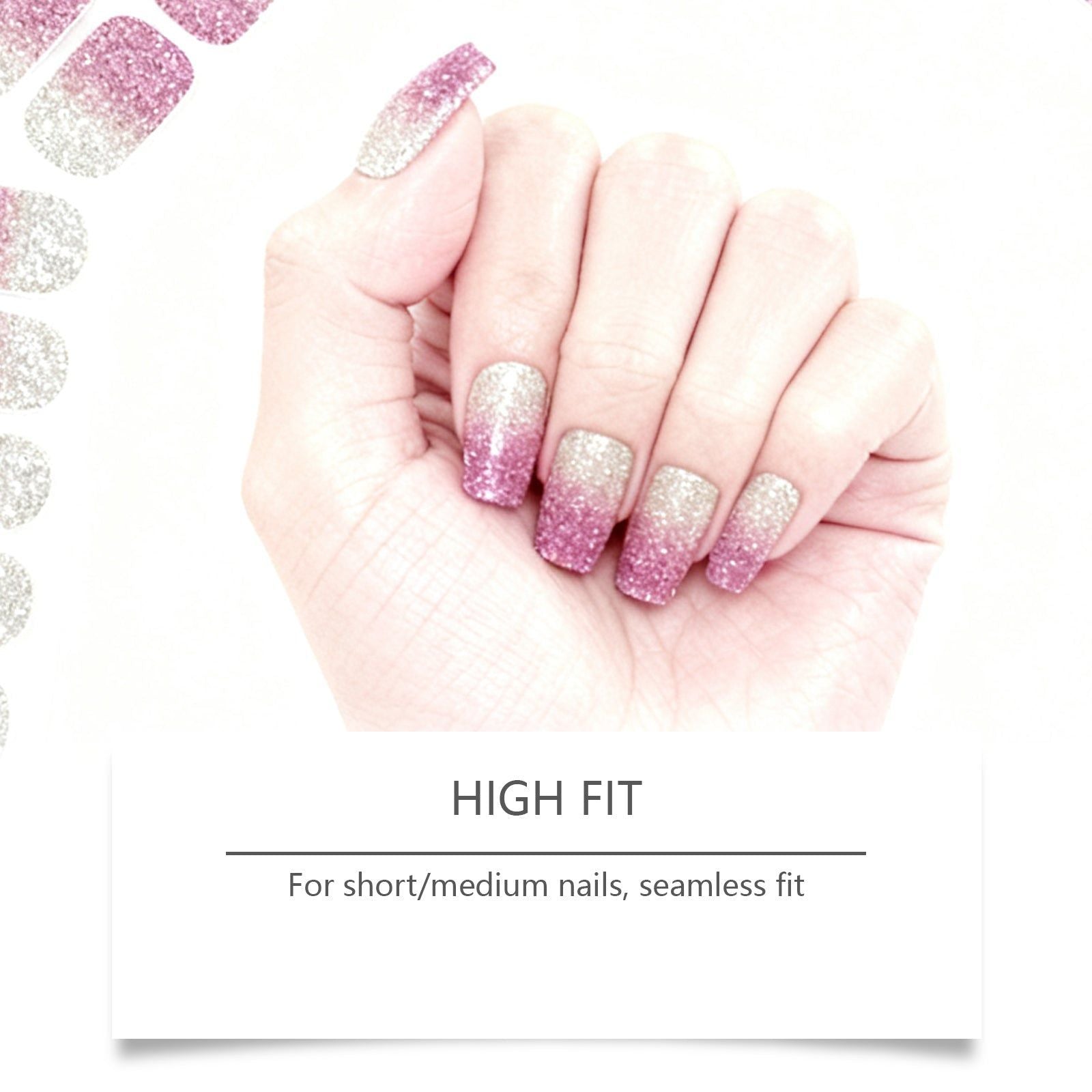 Colorful Soft Gel Nail Stickers Set, Easy No Light Nail Art, Waterproof, Trendy Manicure ,1set