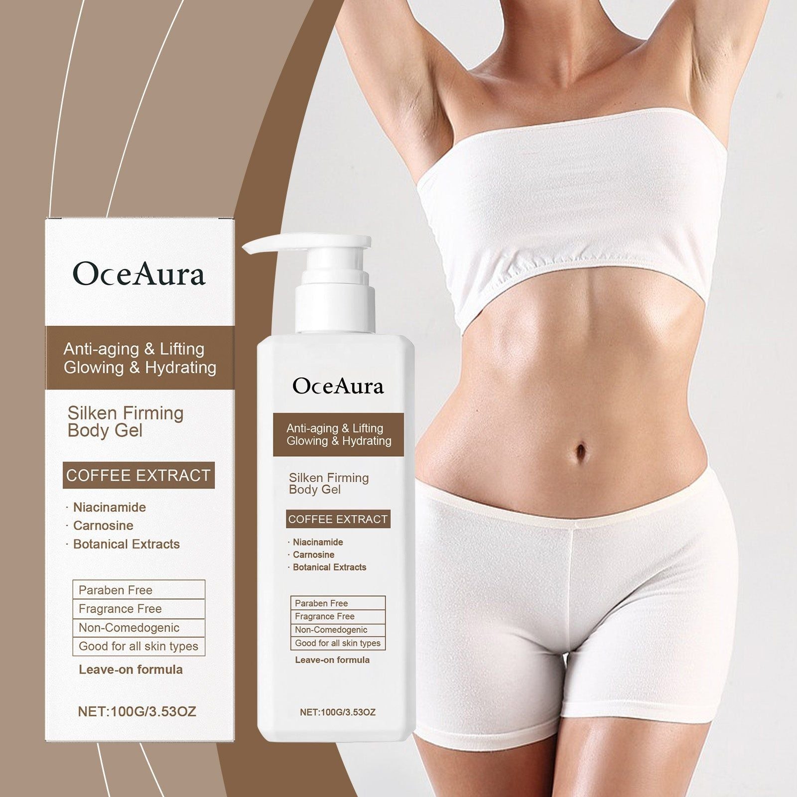 Body Care Gel, Anti-Cellulite, Deep Moisturizer, Firming, Slimming, Softening ,100g