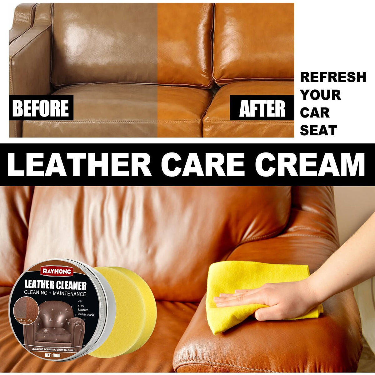 Leather Conditioning Cream Repair Gel For Sofa Car Seat Refurbishment Care