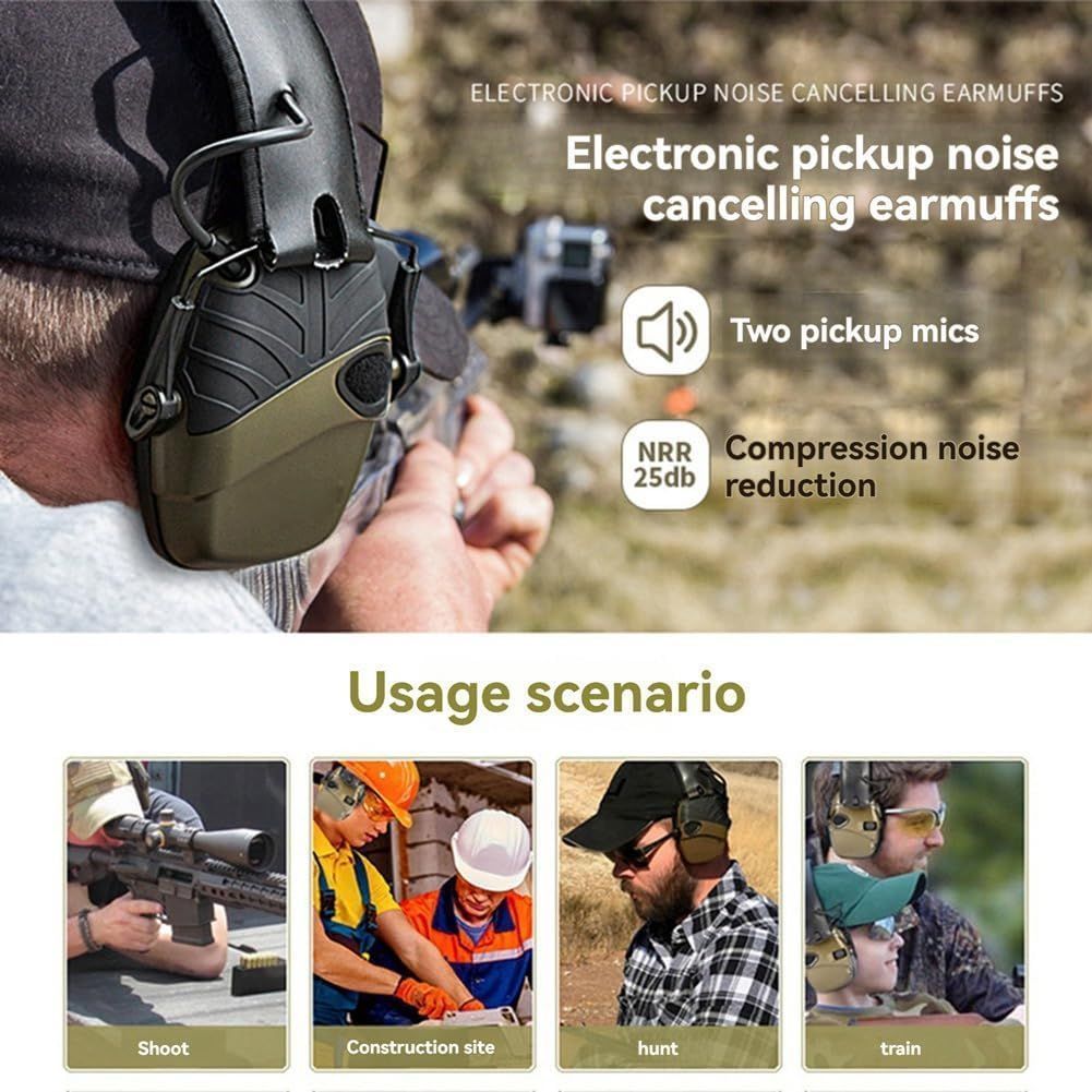 Electronic Ear Muff Impact Hearing Earmuff for Outdoor Sports