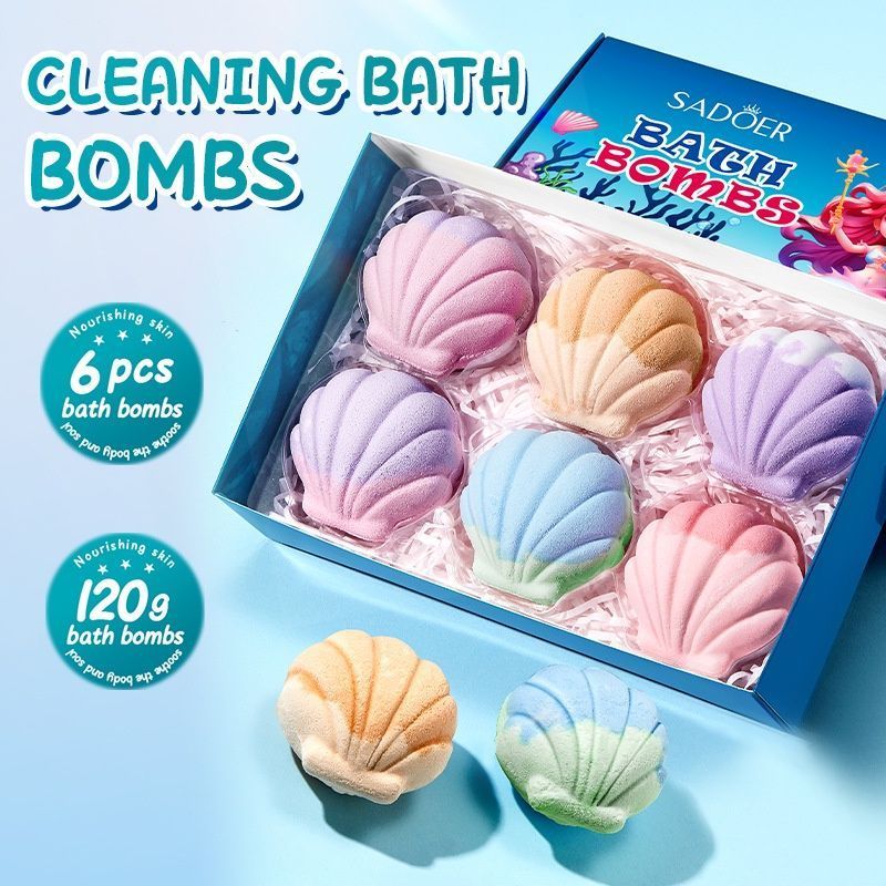 Shell Bath Salt Balls Gift Set – Mineral & Spa Soothing Bath-001-SD72775