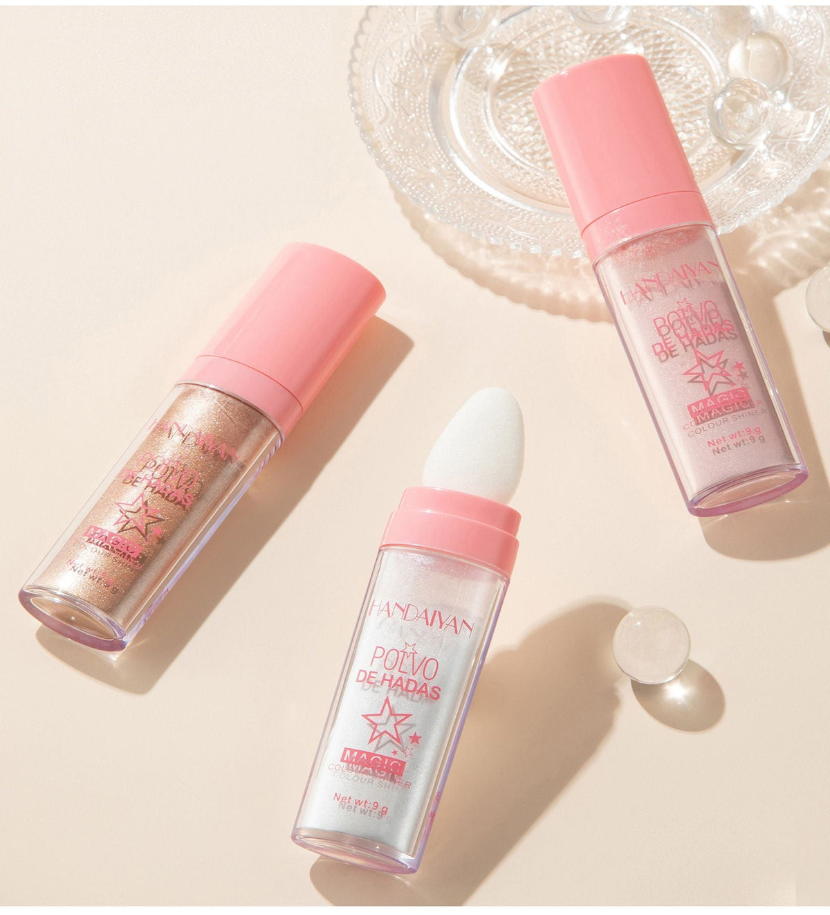 3Pcs Highlighter Stick Fairy Highlighter Patting Powder Makeup For Face Body
