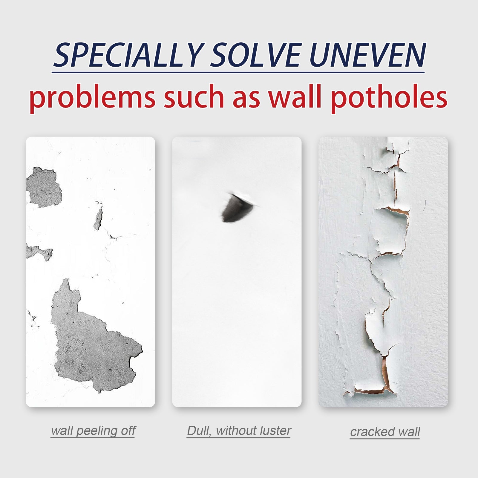 Wall Finish Repair Paste, Waterproof, Anti-Crack, Easy Seamless Wall Fix ,100g
