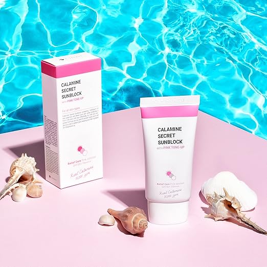 K-SECRET Calamine Secret Sunblock with pink tone-up