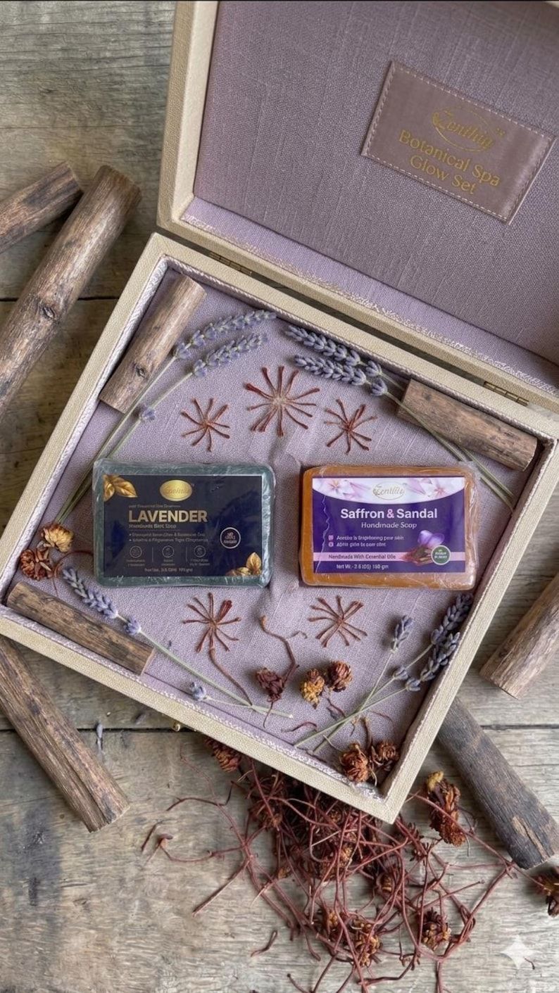 Trustmeds Morning & Night Saffron Sandalwood Lavender Soap Set