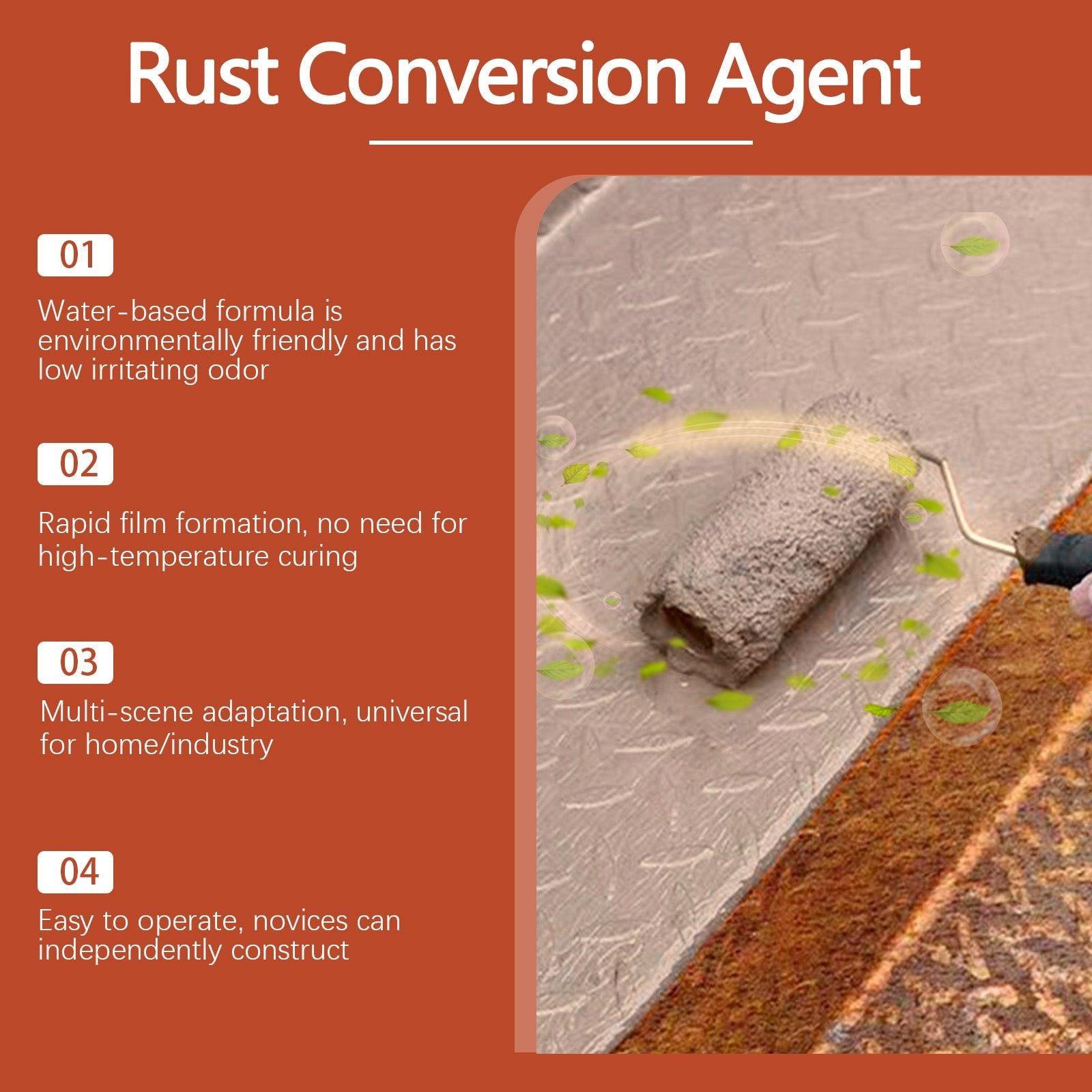 Premium Anti-Rust Paint Set, Rustproof Metal Coating, Corrosion Protection, DIY Radiator Renovation ,1set