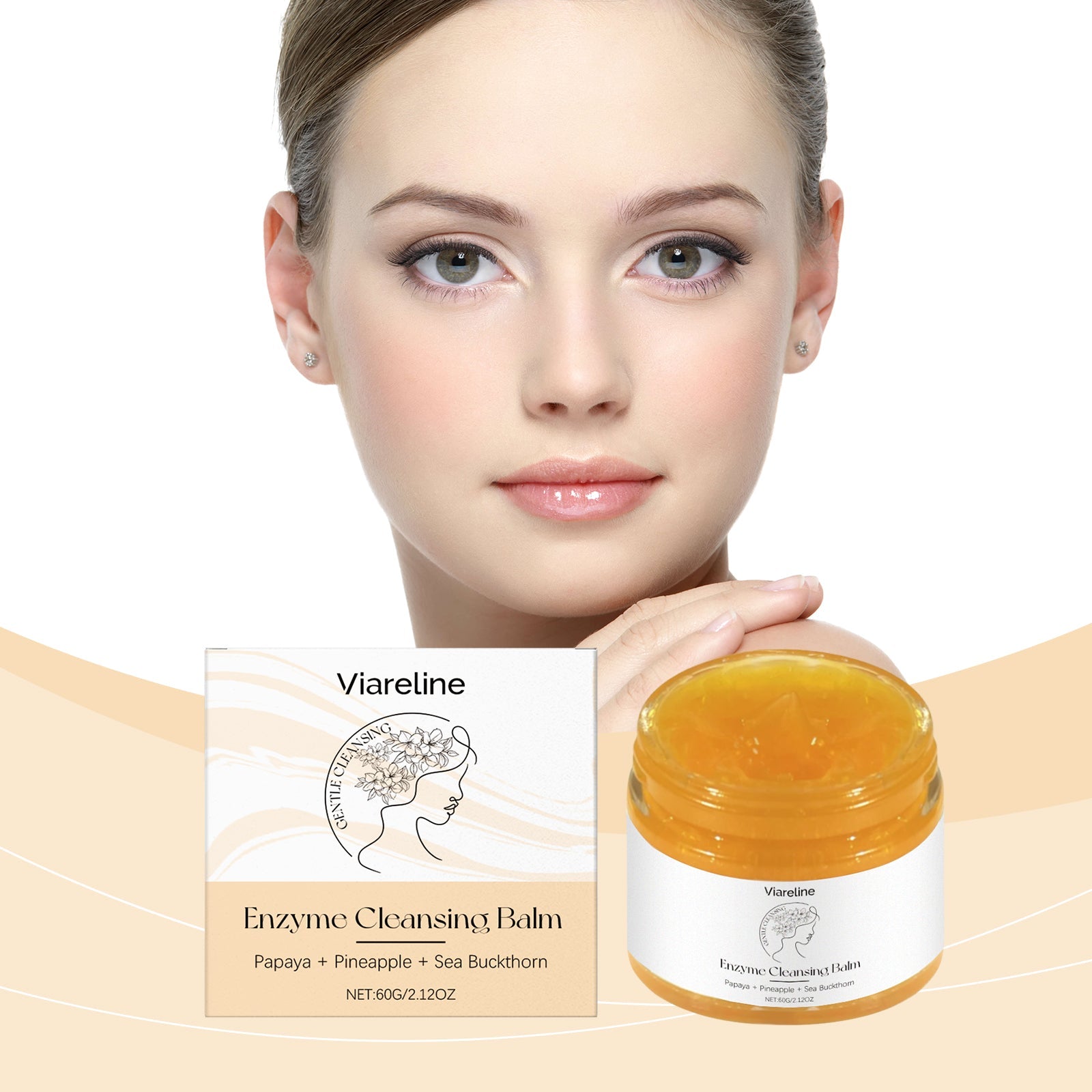 Clean Skin Care Makeup Remover Cream, Gentle Moisturizing, Deep Pore Cleansing ,60g