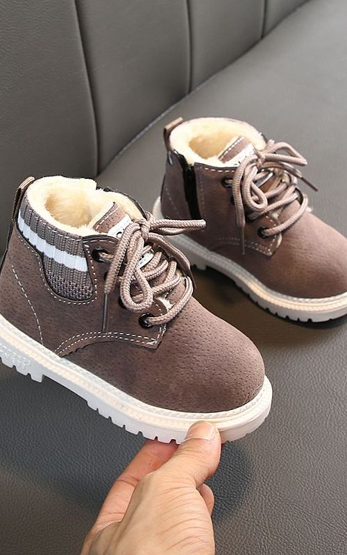 Kids Winter Martin Boots Children Plush Snow Shoes Toddler Warm Ankle Shoes