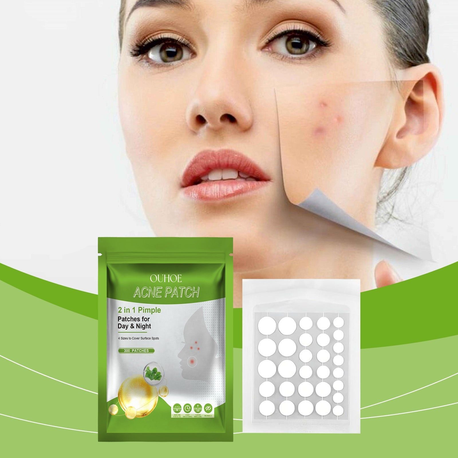 Clear Acne Patches with Tea Tree Oil, Reduce Inflammation, Fast Healing ,300 patches
