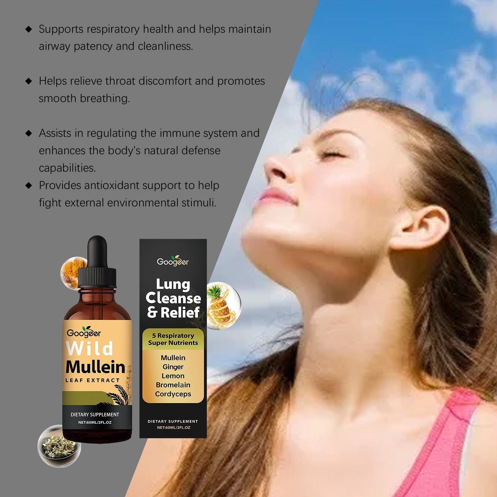 Body Care Supplement, Respiratory Support, Immune Boost, Natural Relief ,60ml