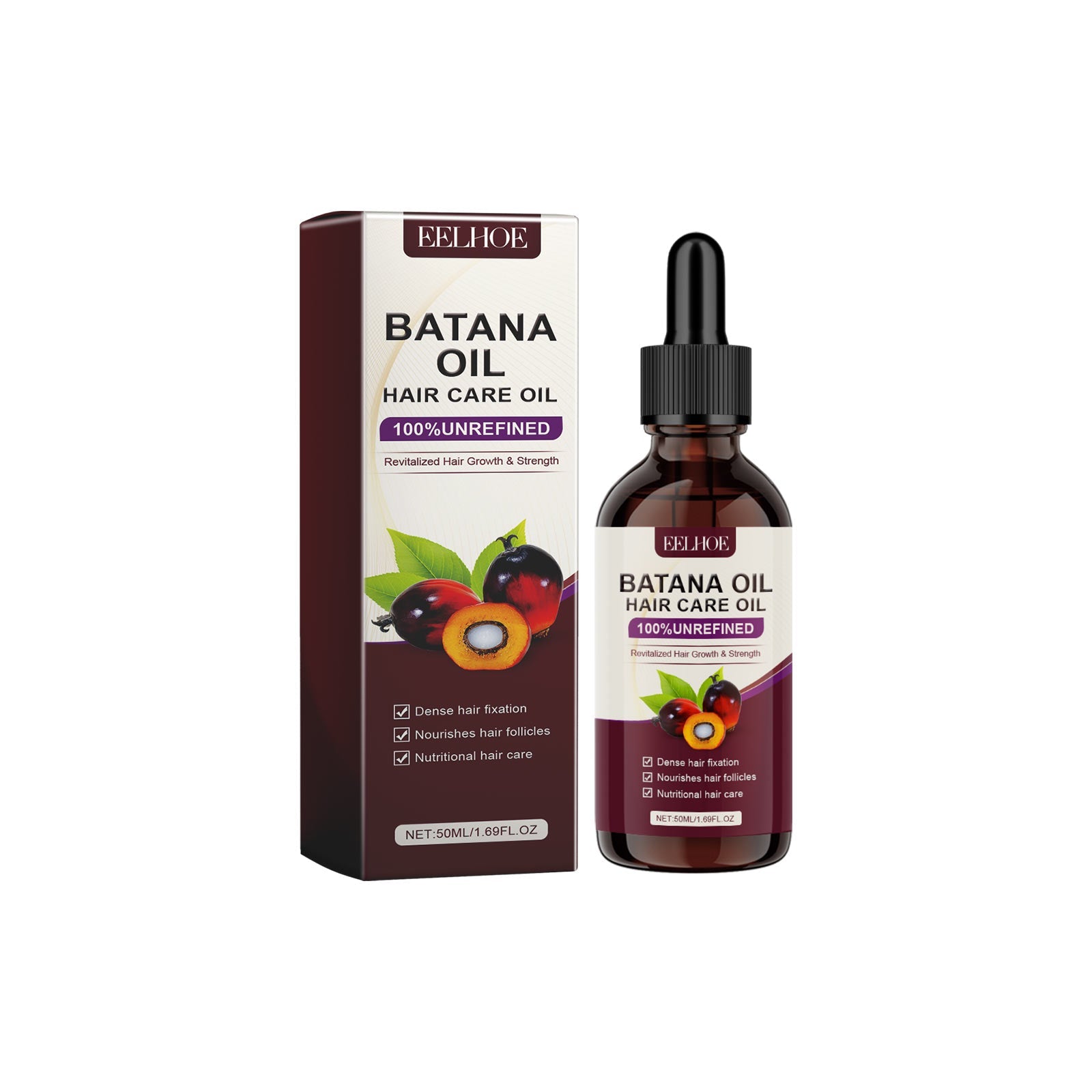 Batana Oil for Stronger Hair, Volumizing, Nourishing, Deep Repair, Natural Hair Growth ,50ml