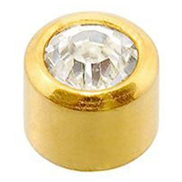 Caflon Safetec 24Ct Gold Plate, April Bezel Set Birthstone Earring