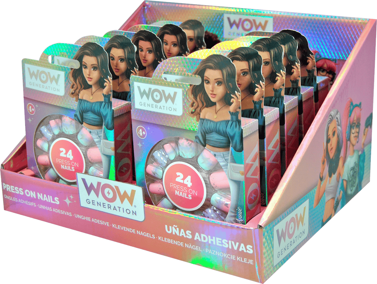 Set of 24 Adhesive Nails-WOW Generation