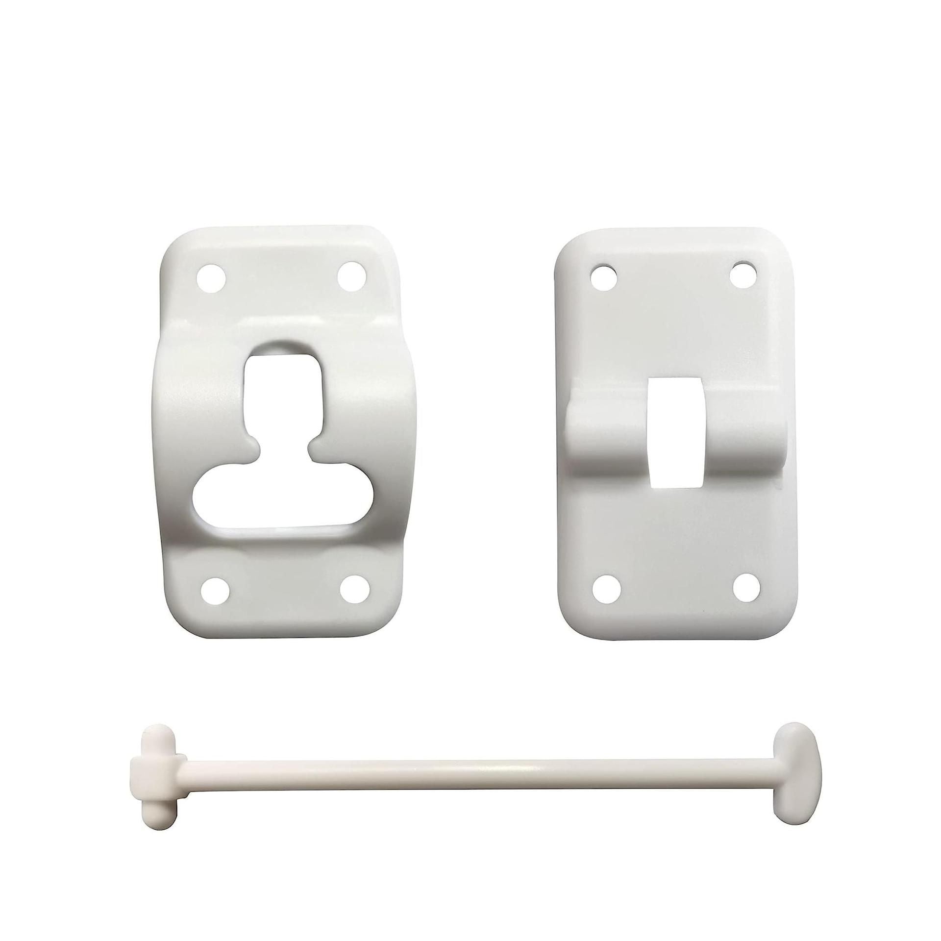 2 Pack RV T-Style Door Holder Catch 6inch for Latch Holder Camper Trailer Cargo Hatch White