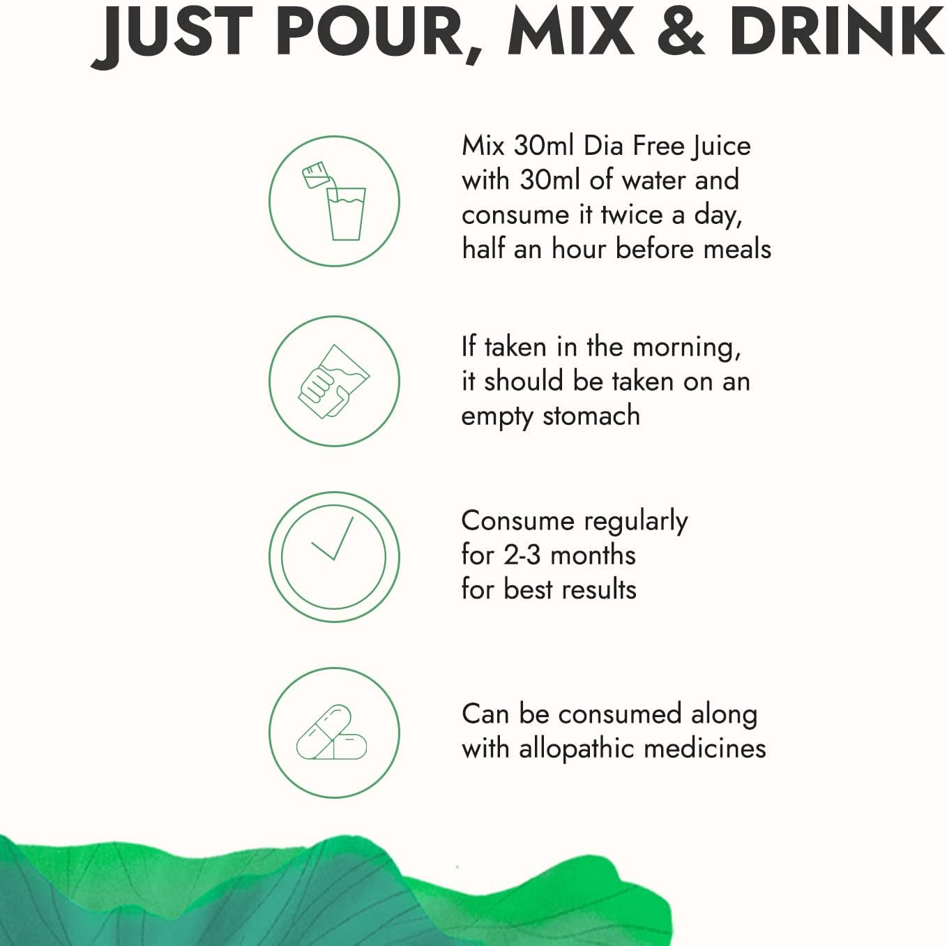 Kapiva Dia Free Juice, 1L | Clinically Proven Diabetes Care | Amla, Karela, Jamun, Guduchi & 7 More