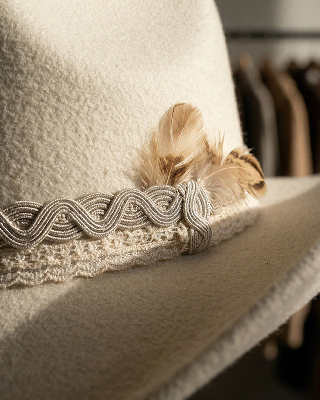 By Carmenzo white duchess hat