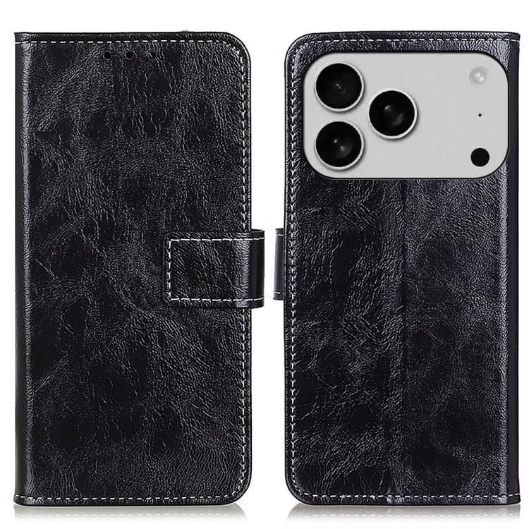 For iPhone 18 Pro Max / iPhone 17 Pro Max Retro Crazy Horse Texture Horizontal Flip Leather Phone Case