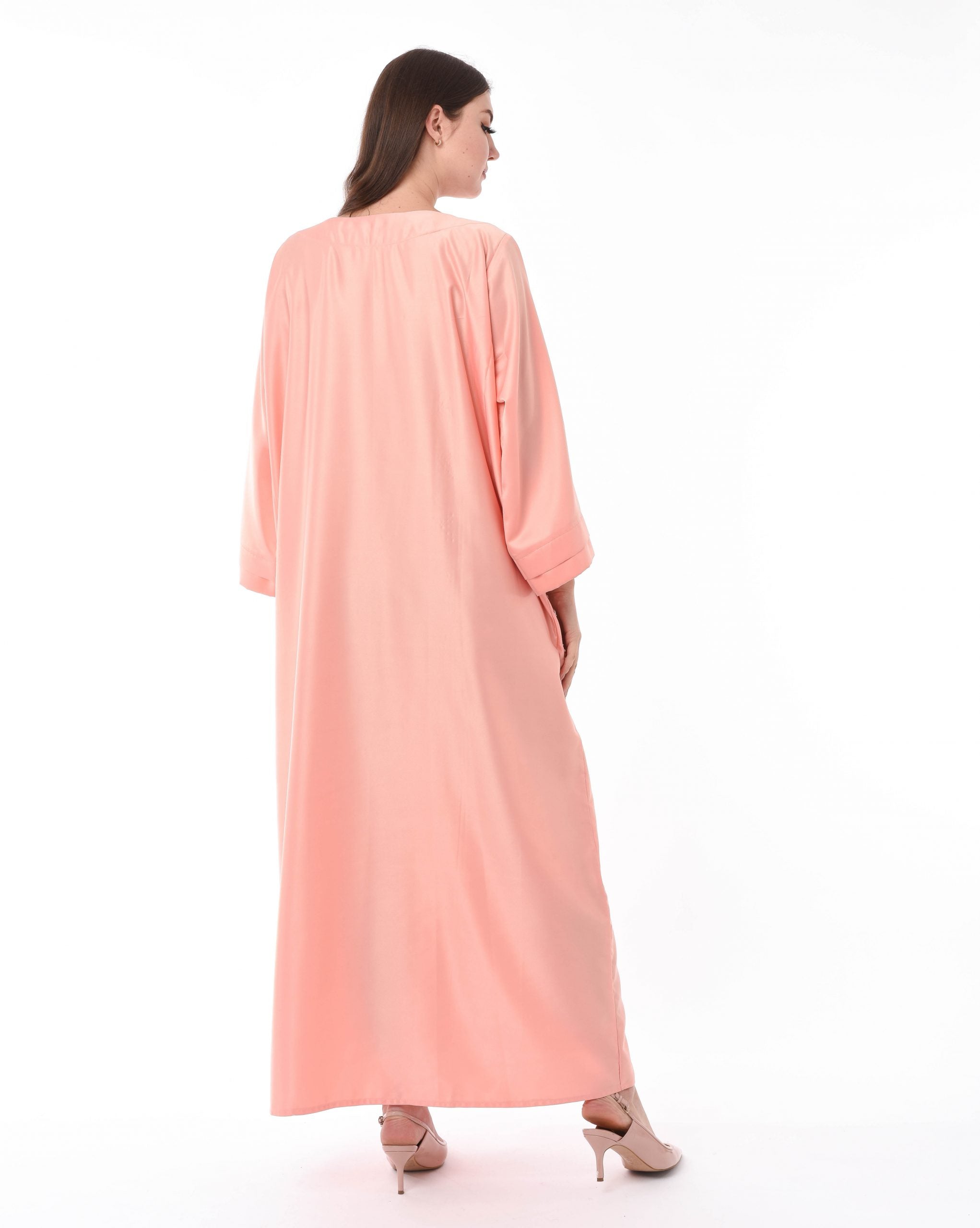 MOiSTREET Orange Kaftan with Hand Embroidery
