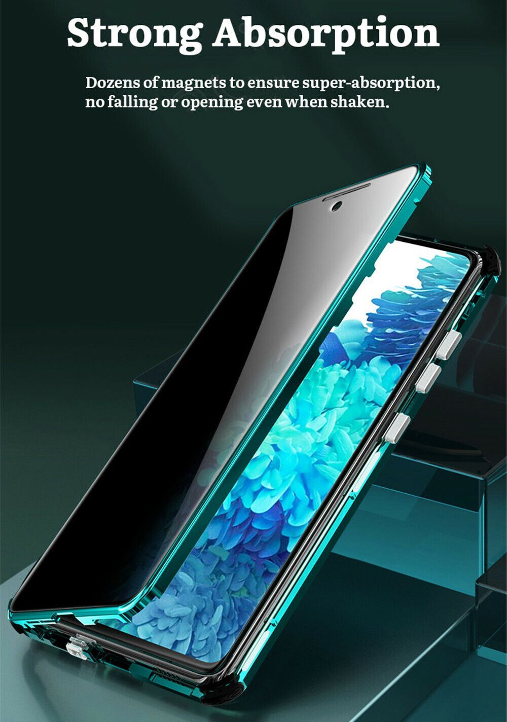 Anti Peep Phone Case Shockproof Magnetic Cover For Samsung Galaxy S22 Ultra