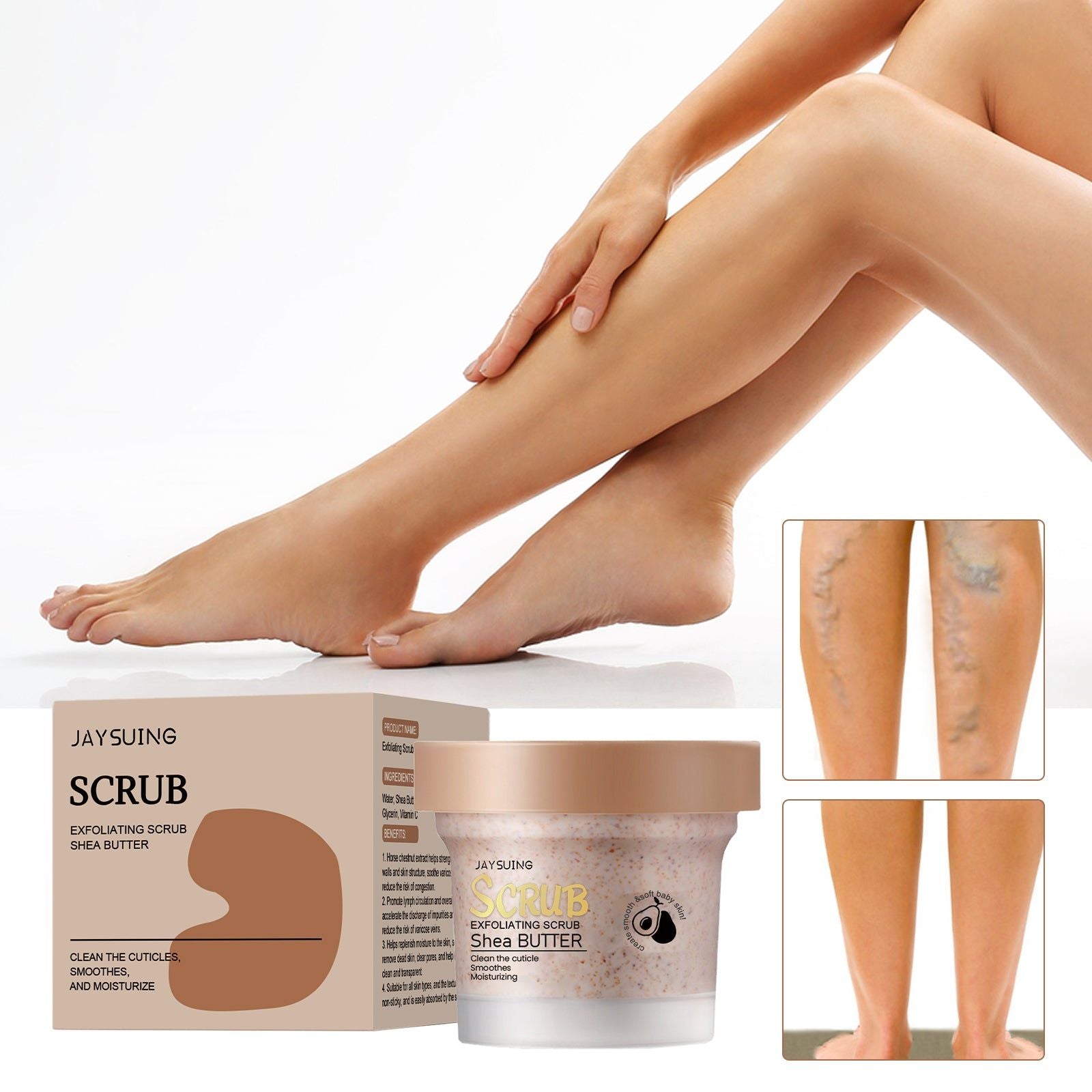 Revitalize Your Skin with Venous Body Scrub, Natural Body Cleansing for Varicose Veins ,100ml
