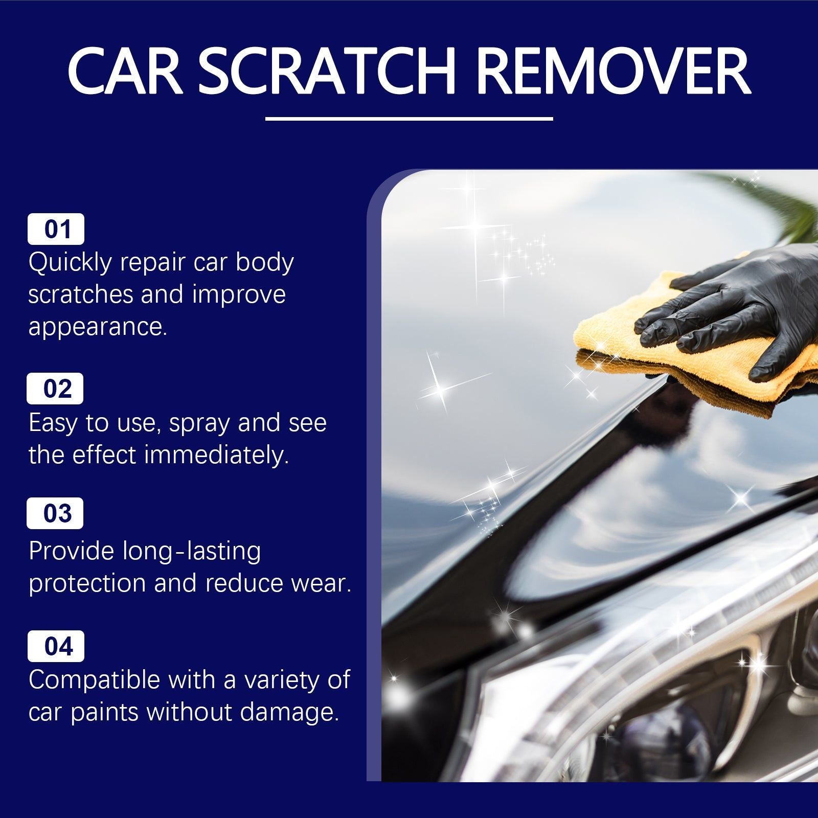 Car Scratch Remover Spray, Paint Scratch Repair, Easy Surface Care, Auto Scratch Coating ,100ml