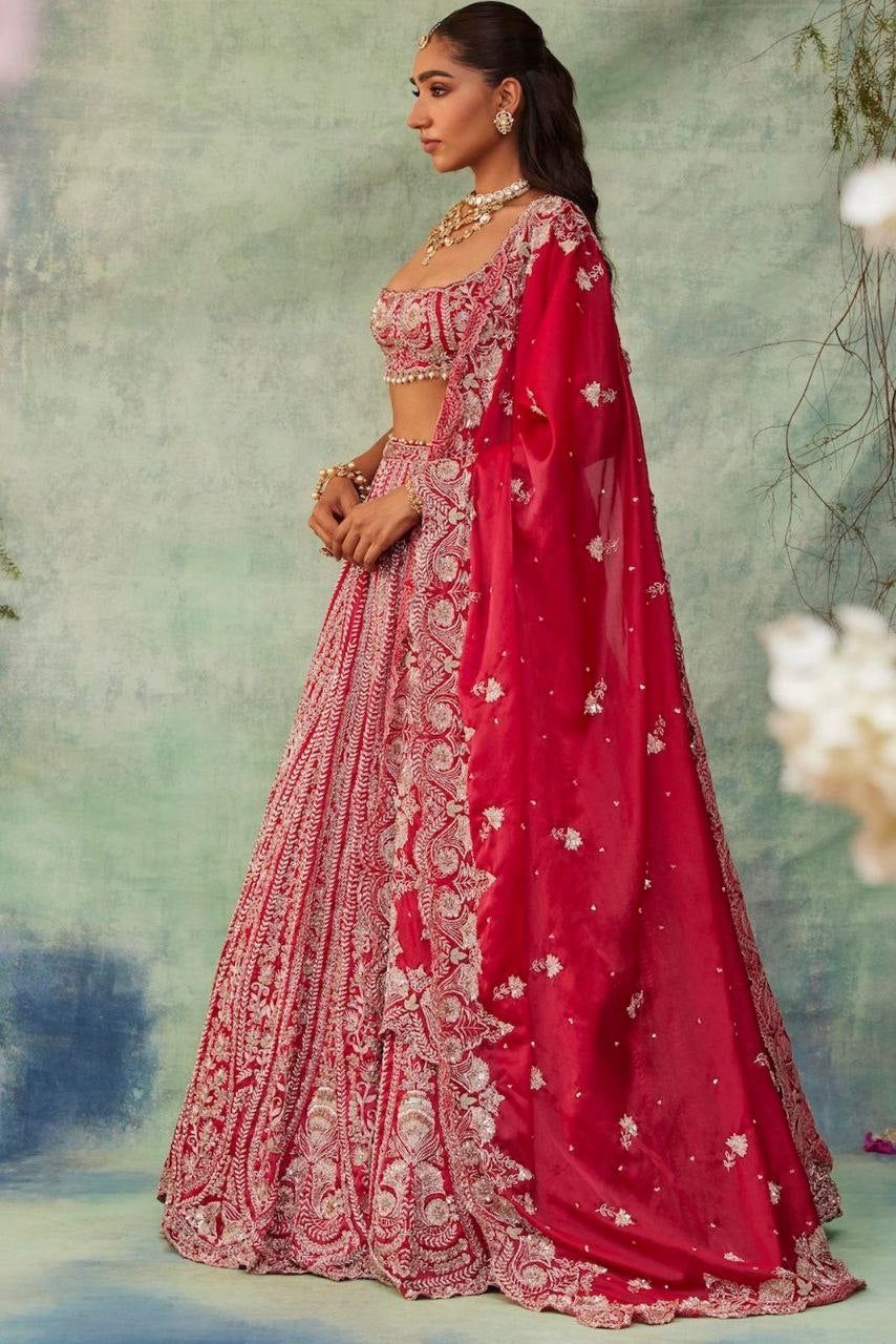 Fab Zone Designer Party Wear Lehenga Choli With Beautiful Thread Embroidery Work