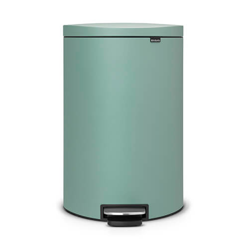 Brabantia 103902 FlatBack+SpaceSave PedalBin Silent 40L - Mineral Mint shade