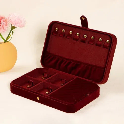 Jewelry Box Premium Velvet Travel Jewelry Organizers Storage Case for Necklace Bracelet