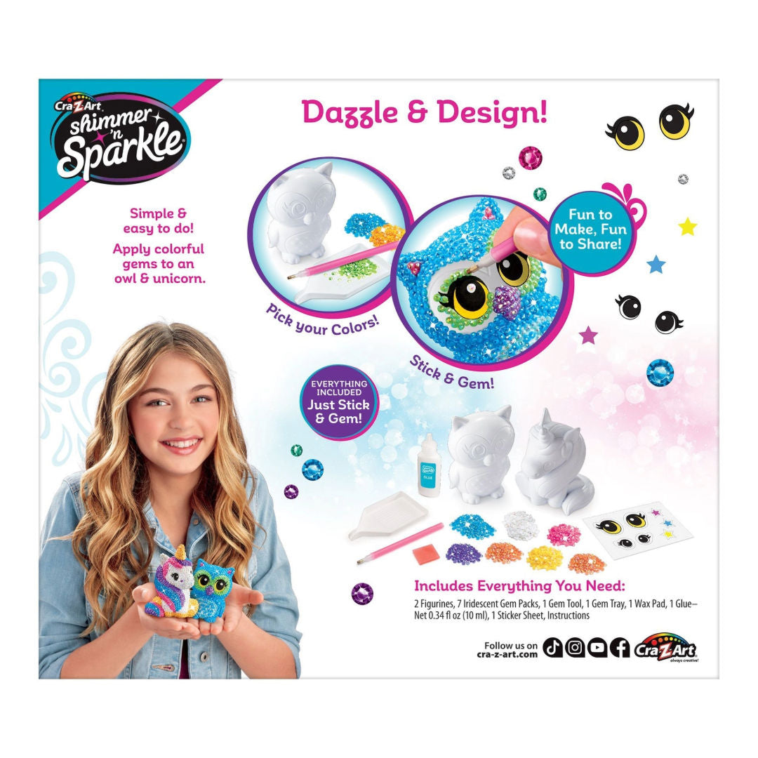 Cra-Z-Art Shimmer n Sparkle 3D Crystal Gem Creations Craft Kit