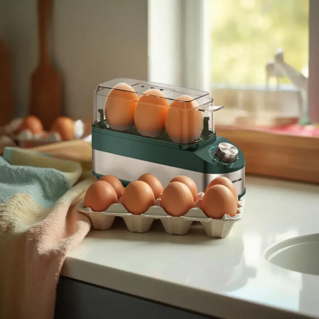 Green Lion Trio Egg Cooker, Green