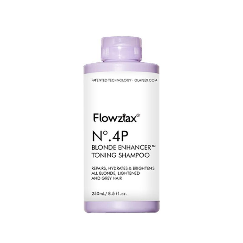 Flowzia N°4P Blonde Enhancer Toning Shampoo, Purple Shampoo for Blonde & Grey Hair, Repair Hydrate Hair, 250ml