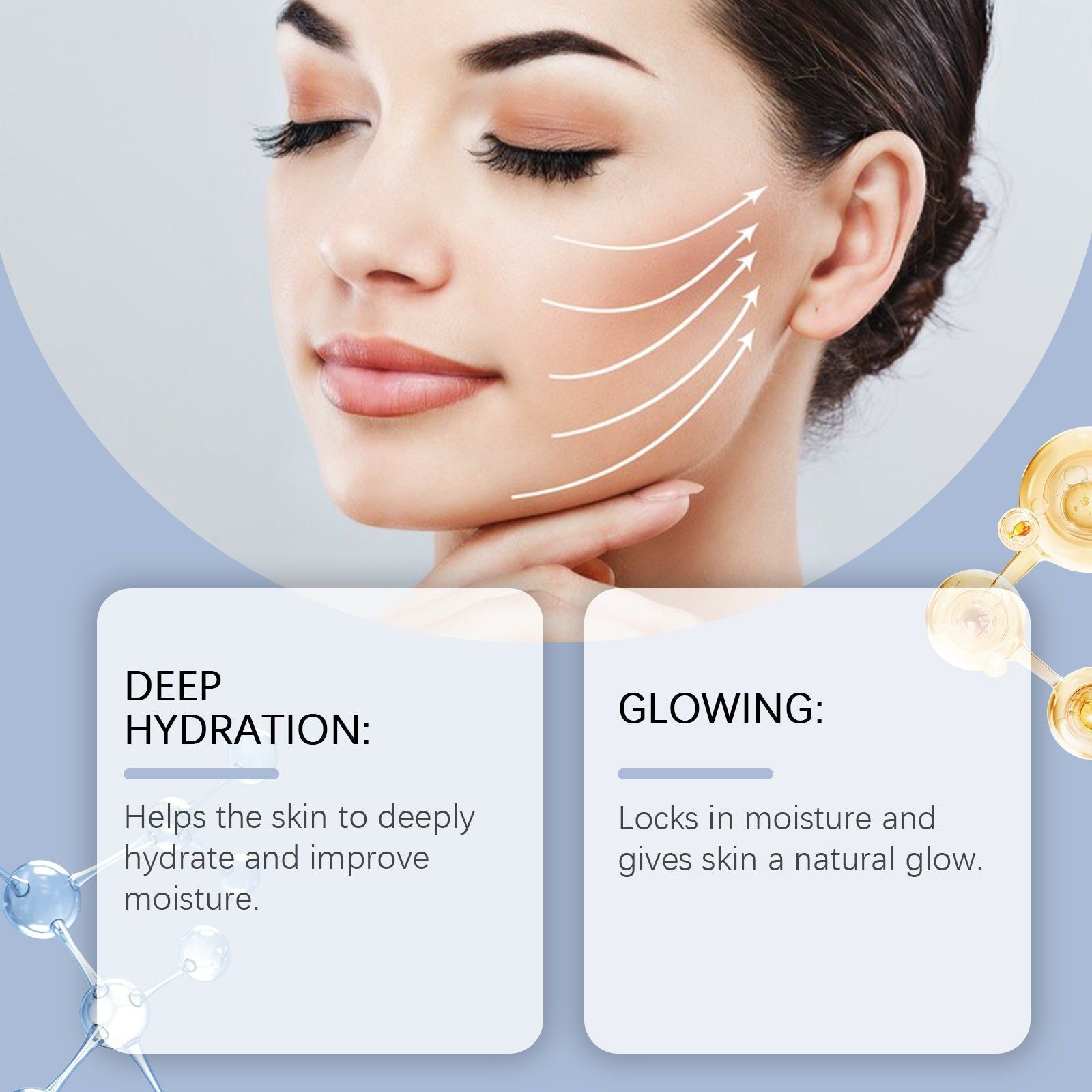 Collagen Facial Mask Replenish Water, Hydrate, Brighten, Tighten Skin ,4 pieces