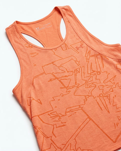 Under Armour Orange Patterned Training Tank