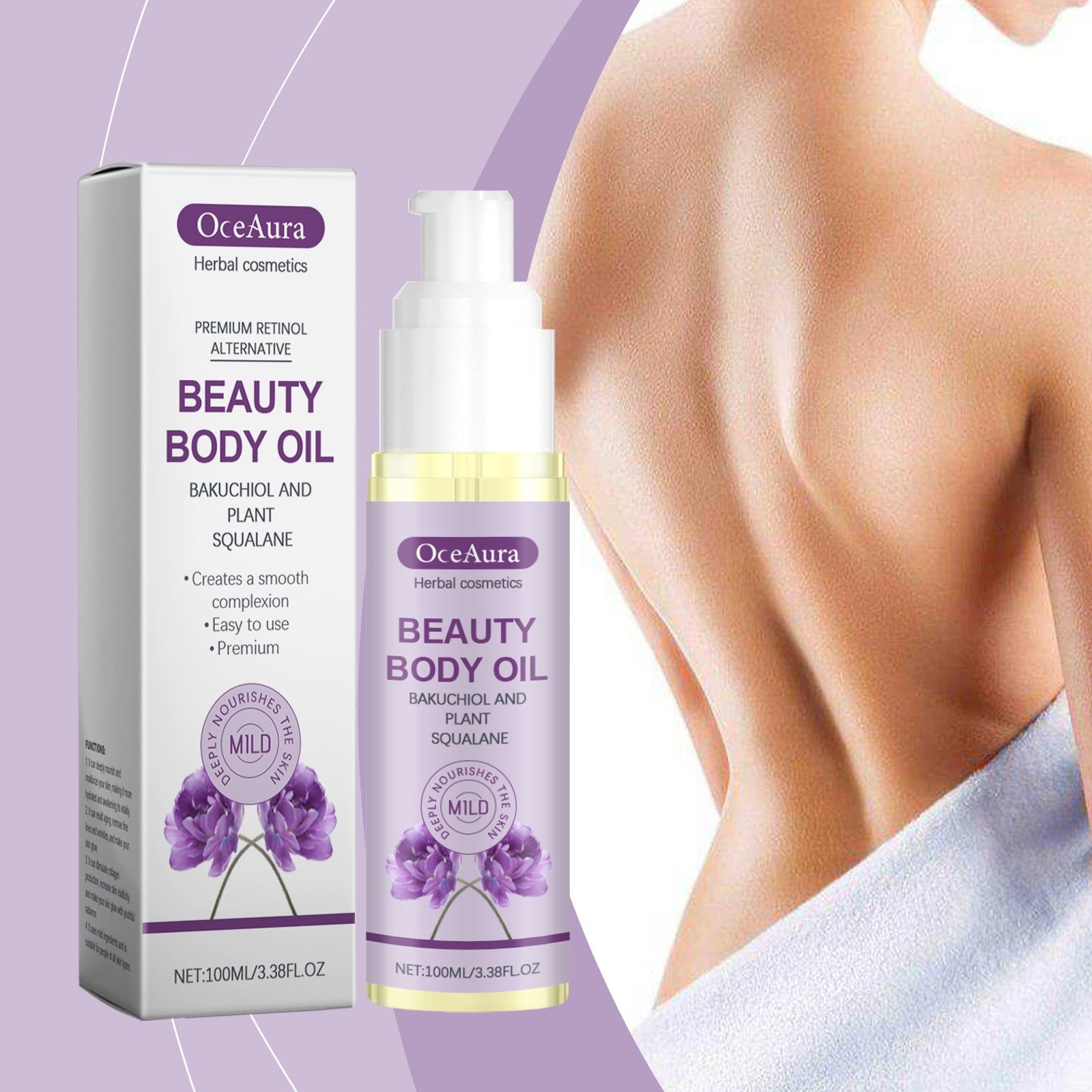 Body Care Oil, Deep Moisturizer, Hydrating, Anti-Aging, Refreshing Skin ,100ml