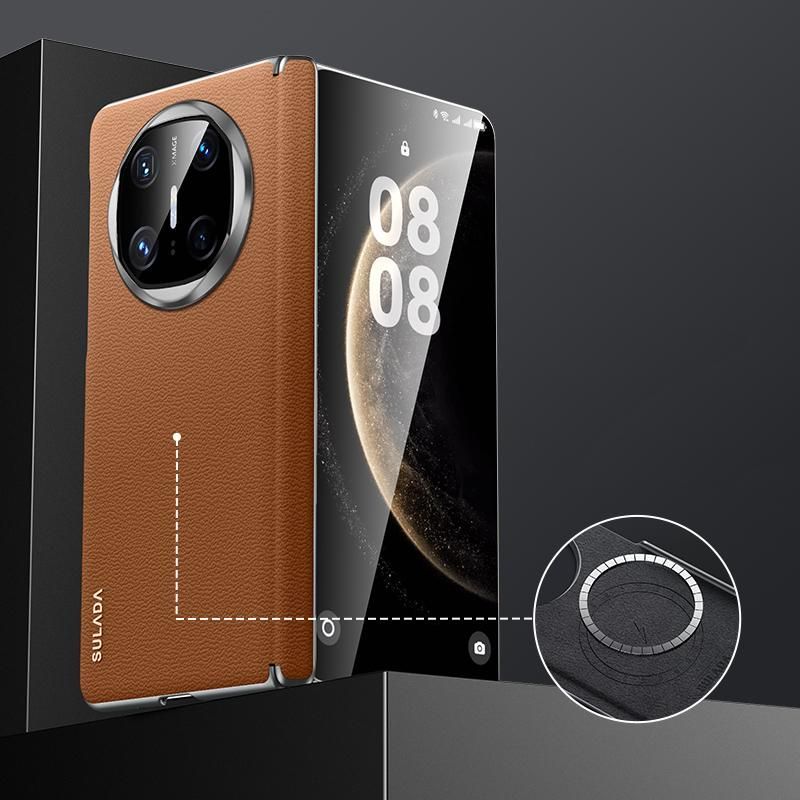 Frameless Leather Hybrid PC Case For Huawei Mate X6