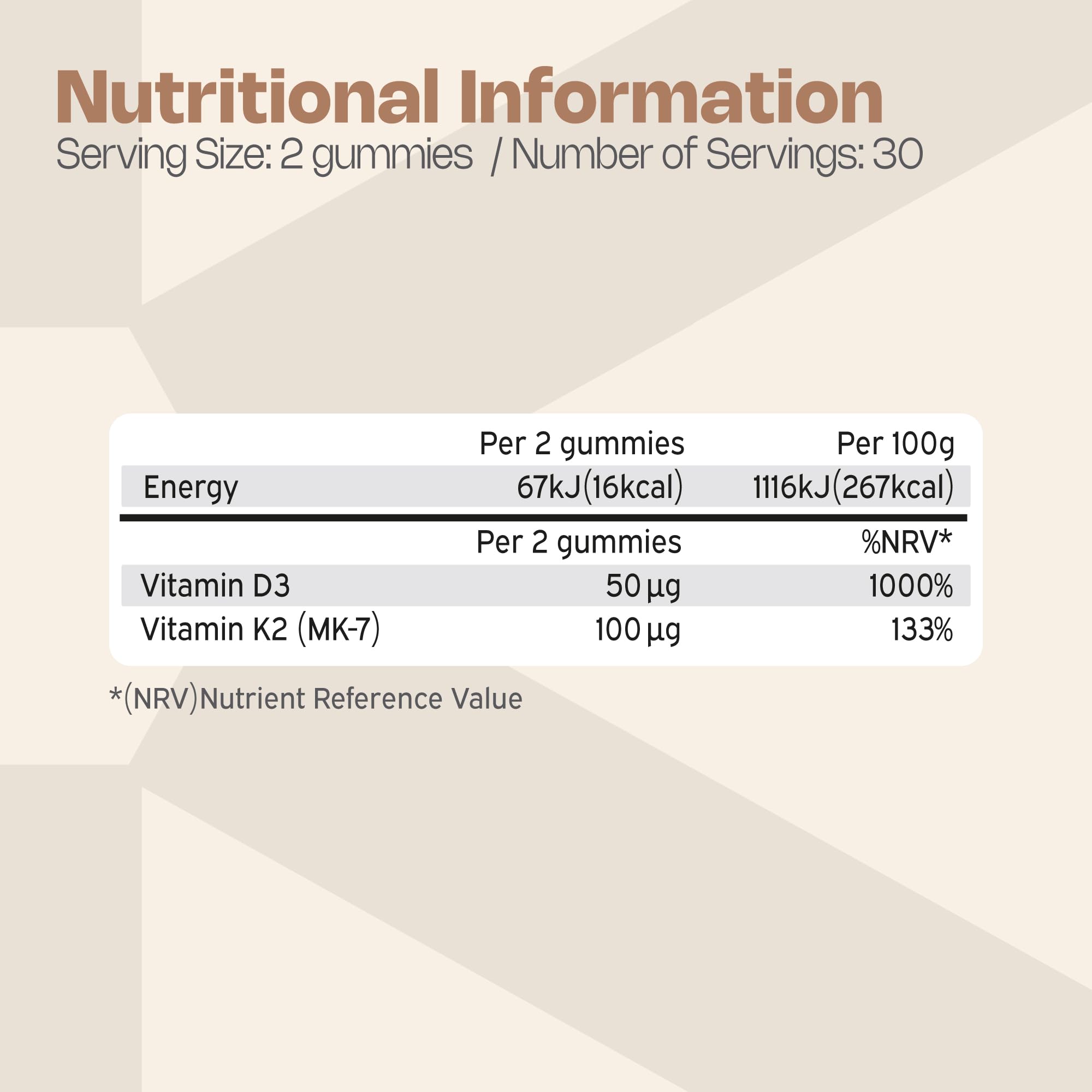 Nutriburst Vitamin D3 + K2  Lemon  60 Gummies