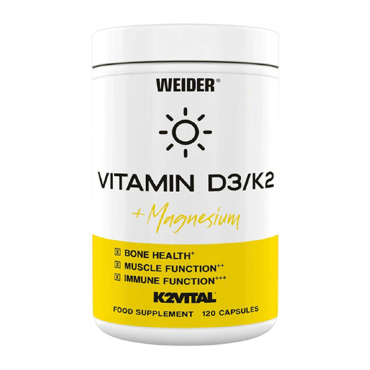 WEIDER VIT D3 K2 120CAP