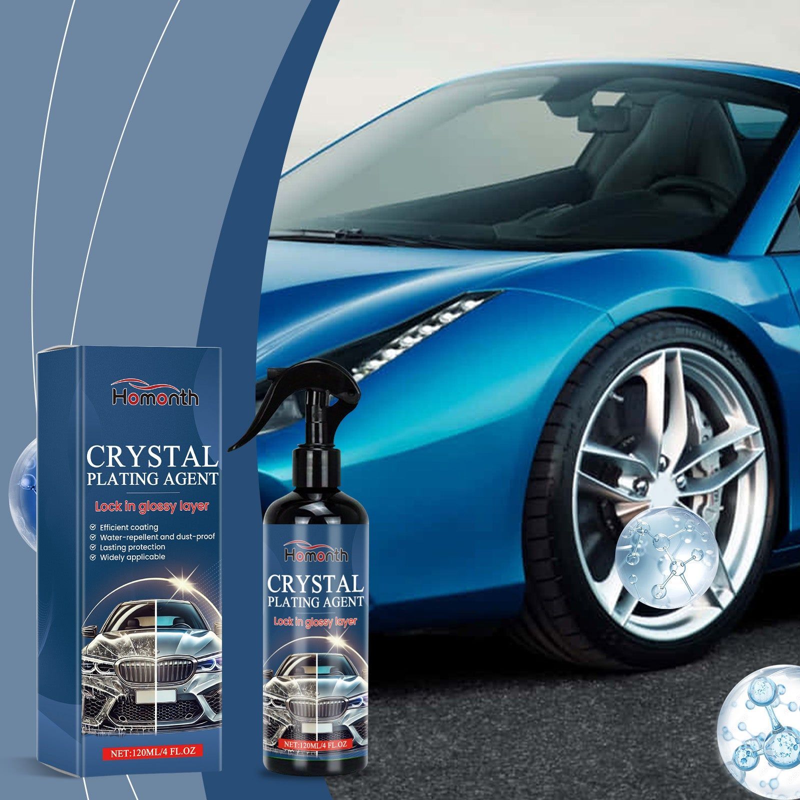 Premium Car Paint Coating, Scratch Repair, UV Protection, Waterproof, Easy Spray ,120ml