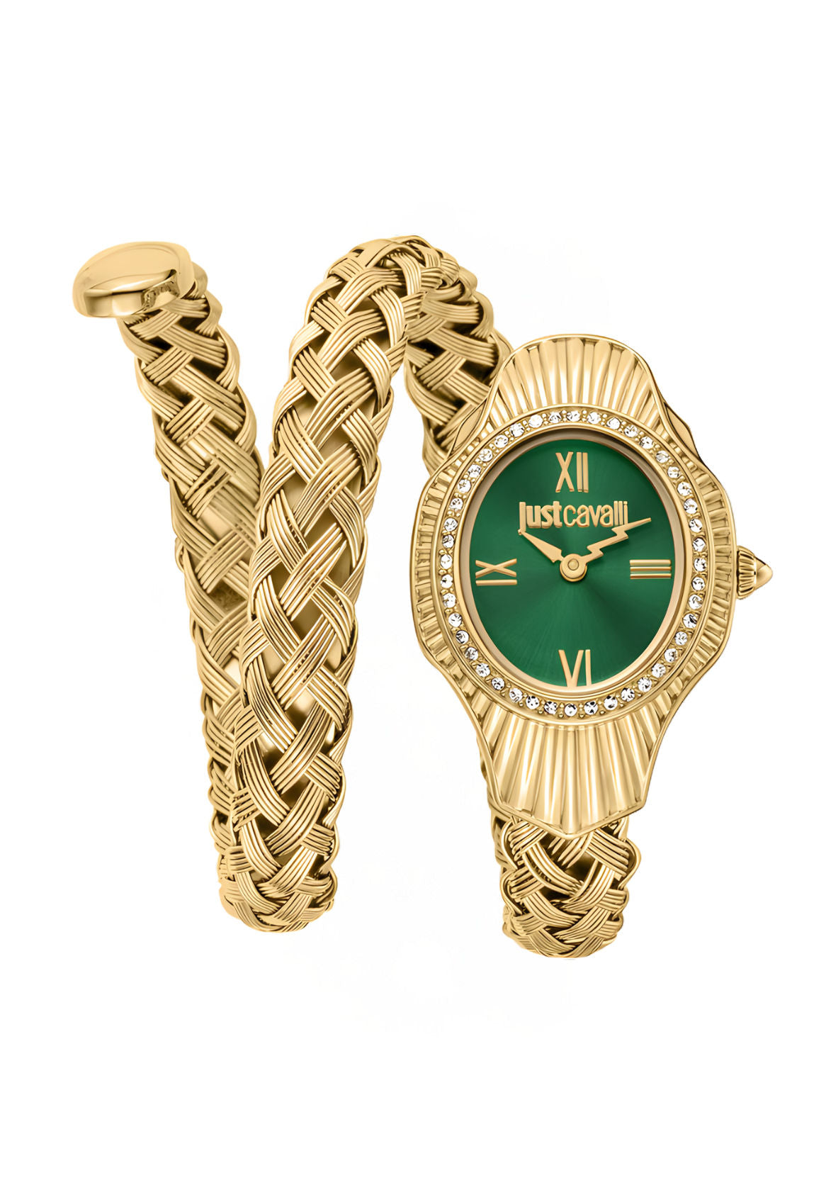 Just Cavalli Signature Snake watch - LAD 3H SS GREEN