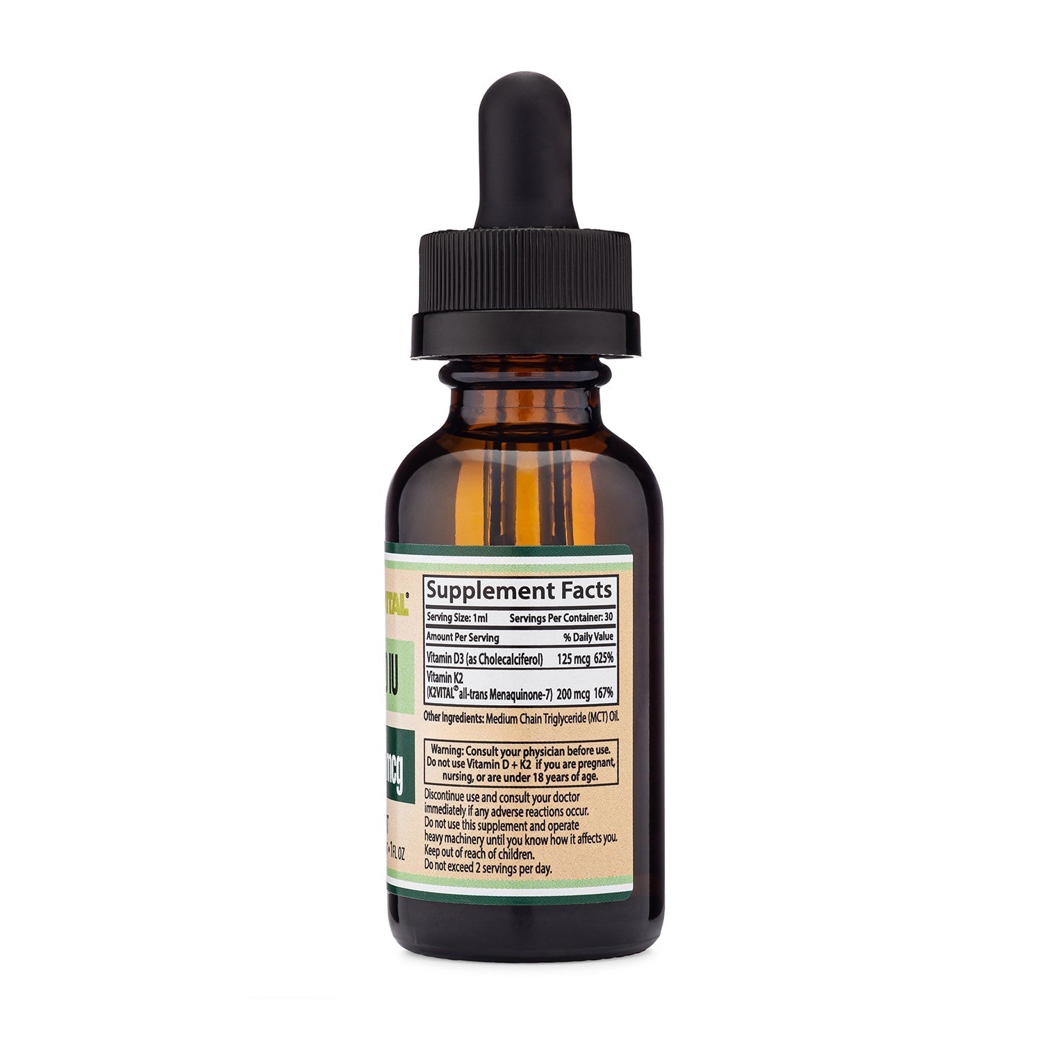 Doublewood Vitamin D3 + K2 Liquid Drops 30 Servings