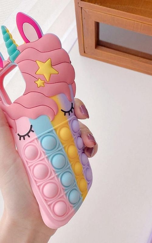 For Iphone Apple Cartoon Unicorn Mobile Phone Case Rainbow Silicone Soft Cover