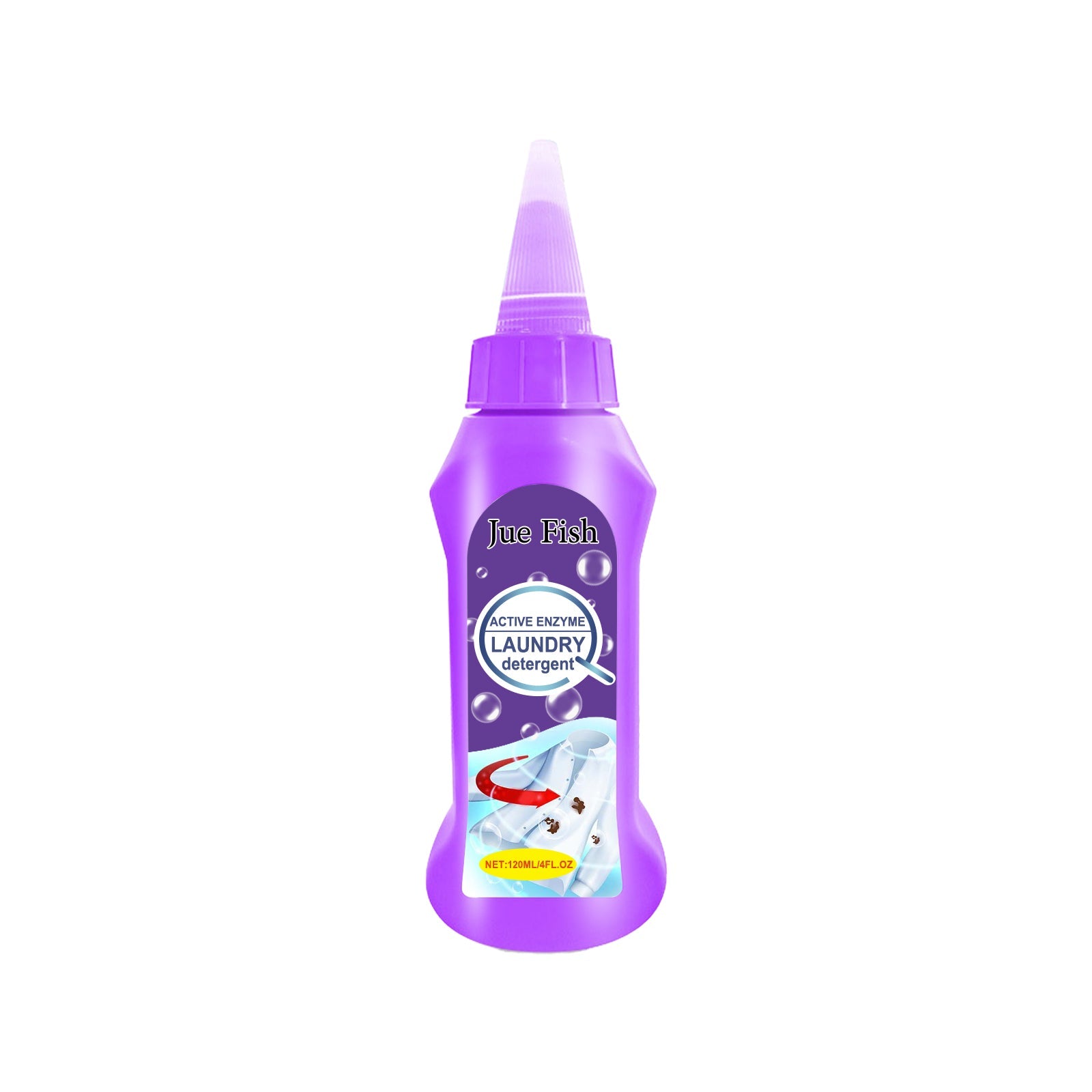 Active Enzyme Laundry Cleaner, Deep Stain Remover, Gentle, Eco-Friendly, 125g ,120ml
