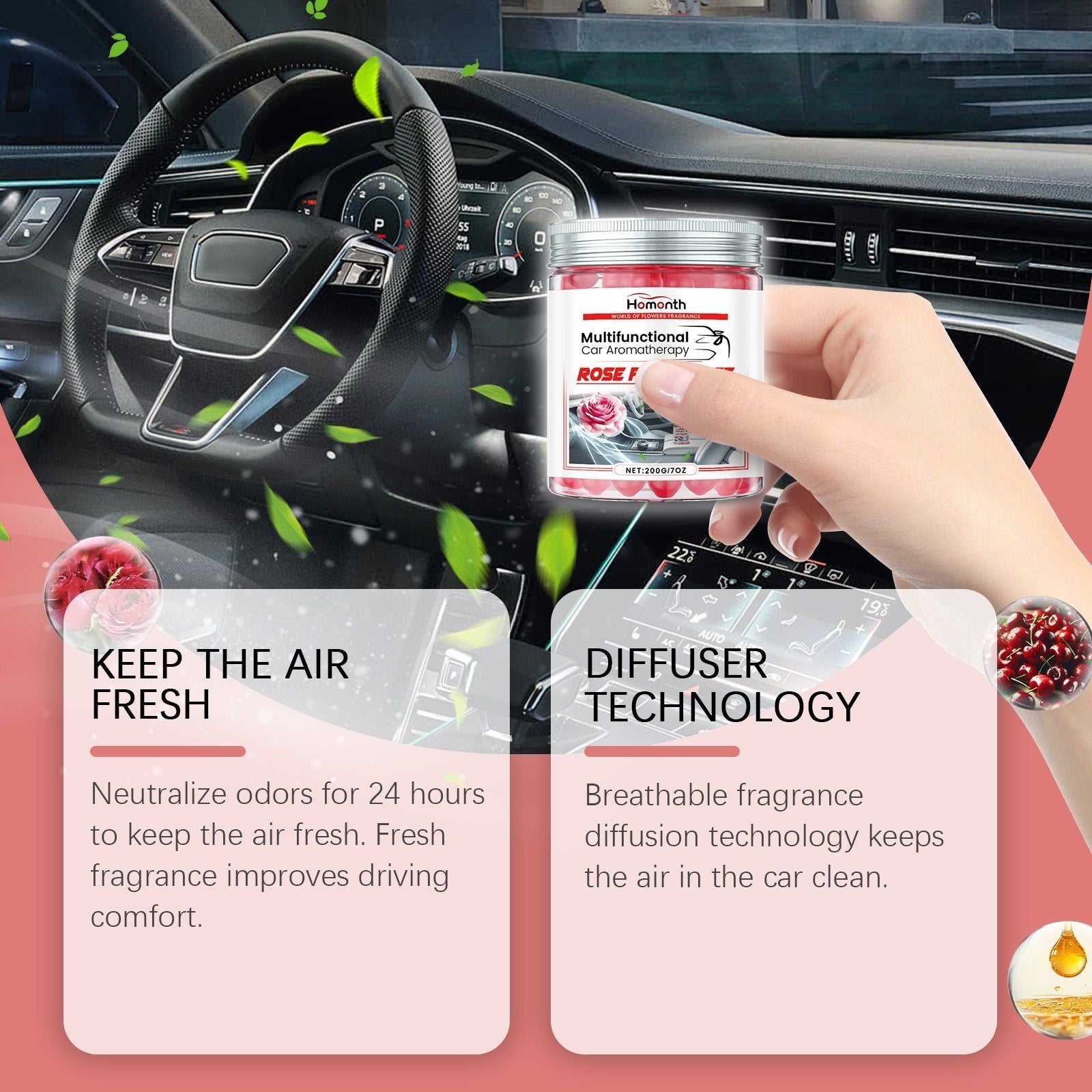 Car Aromatherapy, Fresh Air Purifier, Automotive Supplies, Odor Neutralizer ,200g