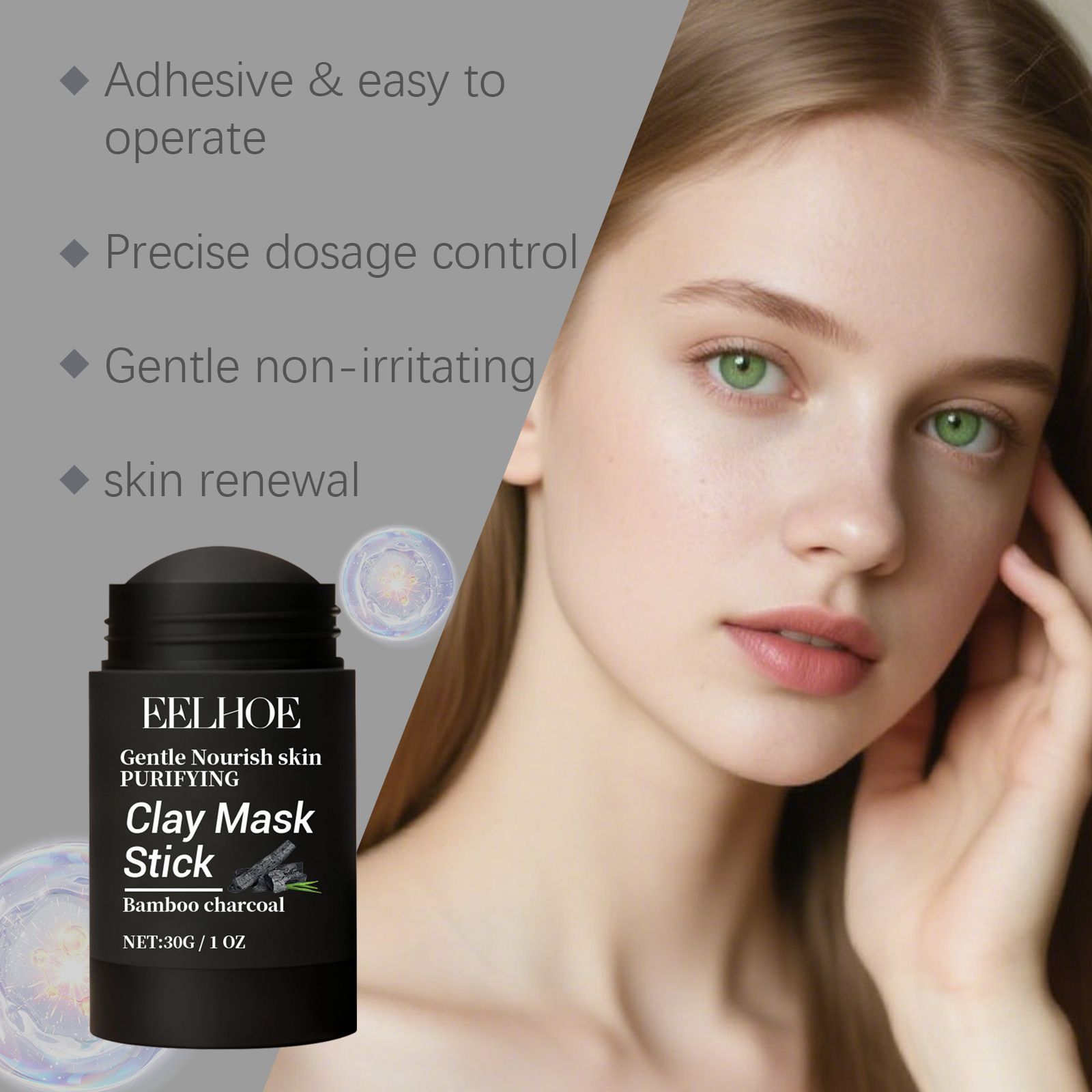Charcoal Clay Mask Stick Deep Pore Clean Oil Control 30g