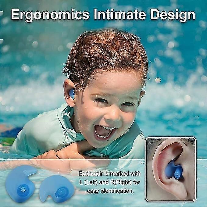 3 Pairs Kids Silicone Swimming Ear Plugs Waterproof Design