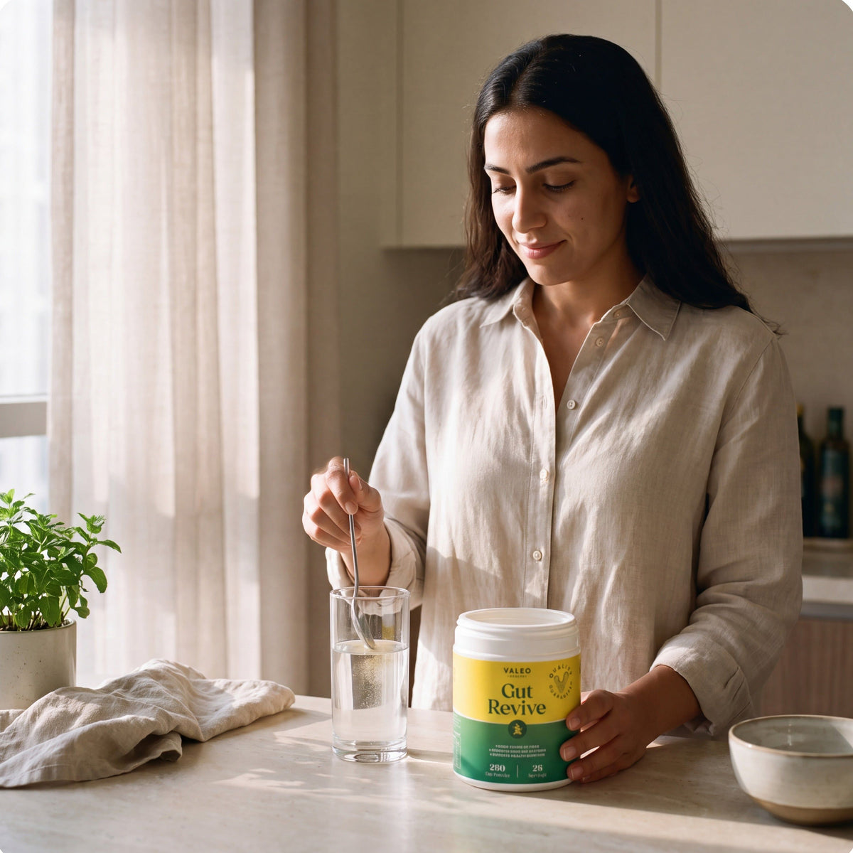 Valeo Gut Revive Powder - Psyllium Husk, Prebiotics & Probiotics - 280g