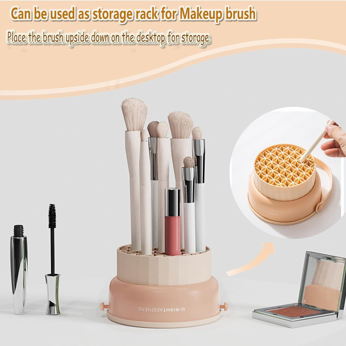 Makeup Brush Cleaning Mat Hanging Drying Rack Makeup Brush Cleaning Pad